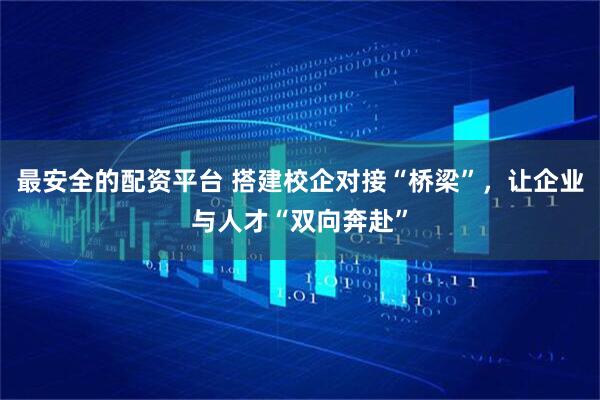 最安全的配资平台 搭建校企对接“桥梁”，让企业与人才“双向奔赴”